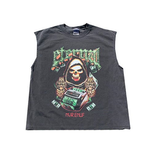 Money Counter Tee Garment Dye Black CutOff