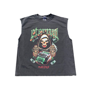 Money Counter Tee Garment Dye Black CutOff