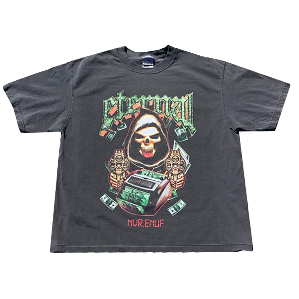 Money Counter Tee Garment Dye Black