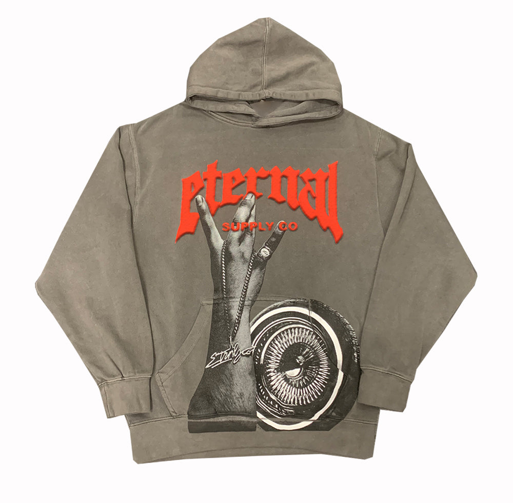 West Coast Hoodie Vintage Black/Red