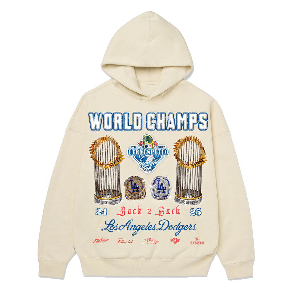 World Champs Tee Hoodie Cream